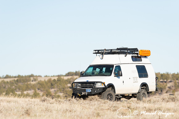 4x4 Camper van on the prairie, Montana