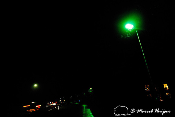 Push button for green street lights, N302, Leuvenumseweg, Sonnevanck, east of Harderwijk, The Netherlands